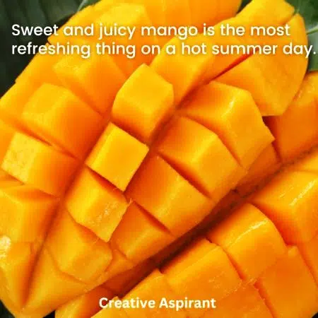 Sweet Mango Quotes, Captions, Slogans And Wishes Messages