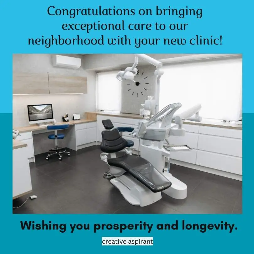 Best Wishes For Opening New Clinic