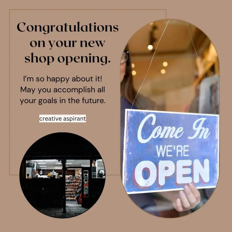 New Shop Opening Wishes