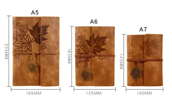 Vintage PU Leather Notebook - A5, A6, A7 Sizes | Journal & Sketchbook - Image 21