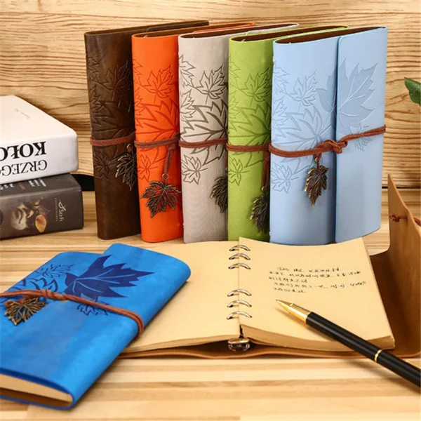 Vintage PU Leather Notebook - A5, A6, A7 Sizes | Journal & Sketchbook - Image 3