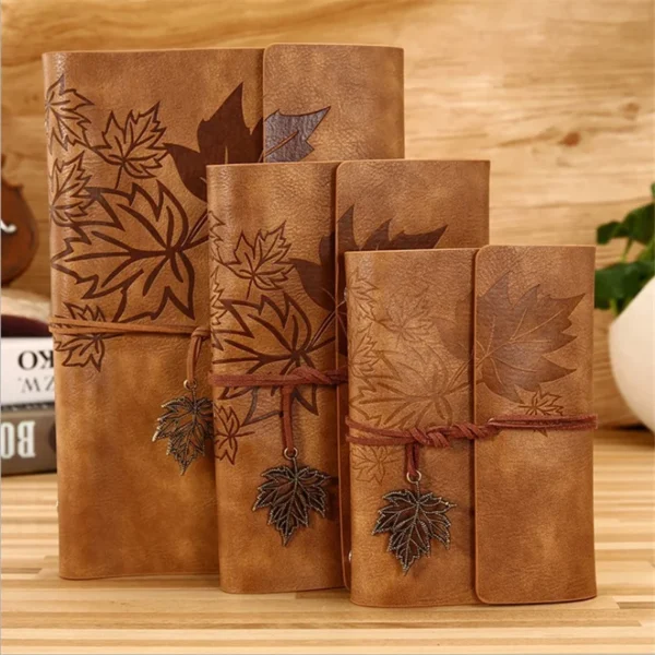 Vintage PU Leather Notebook - A5, A6, A7 Sizes | Journal & Sketchbook