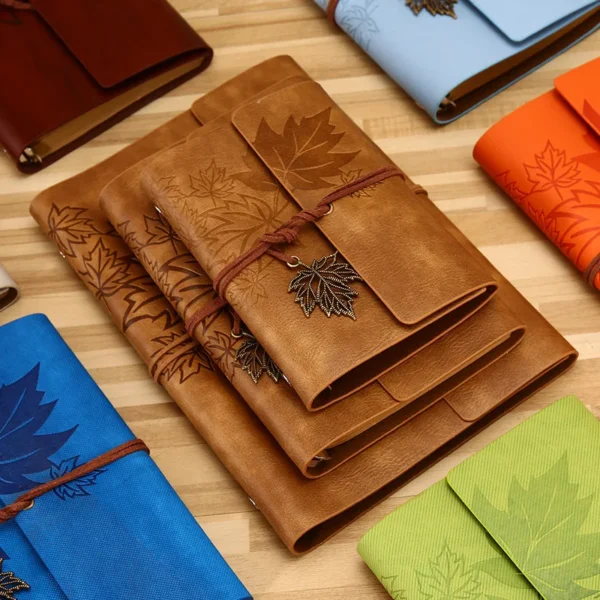 Vintage PU Leather Notebook - A5, A6, A7 Sizes | Journal & Sketchbook - Image 2