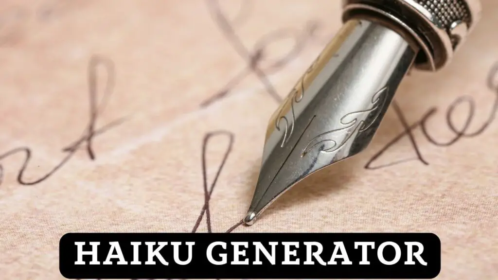 Haiku Generator