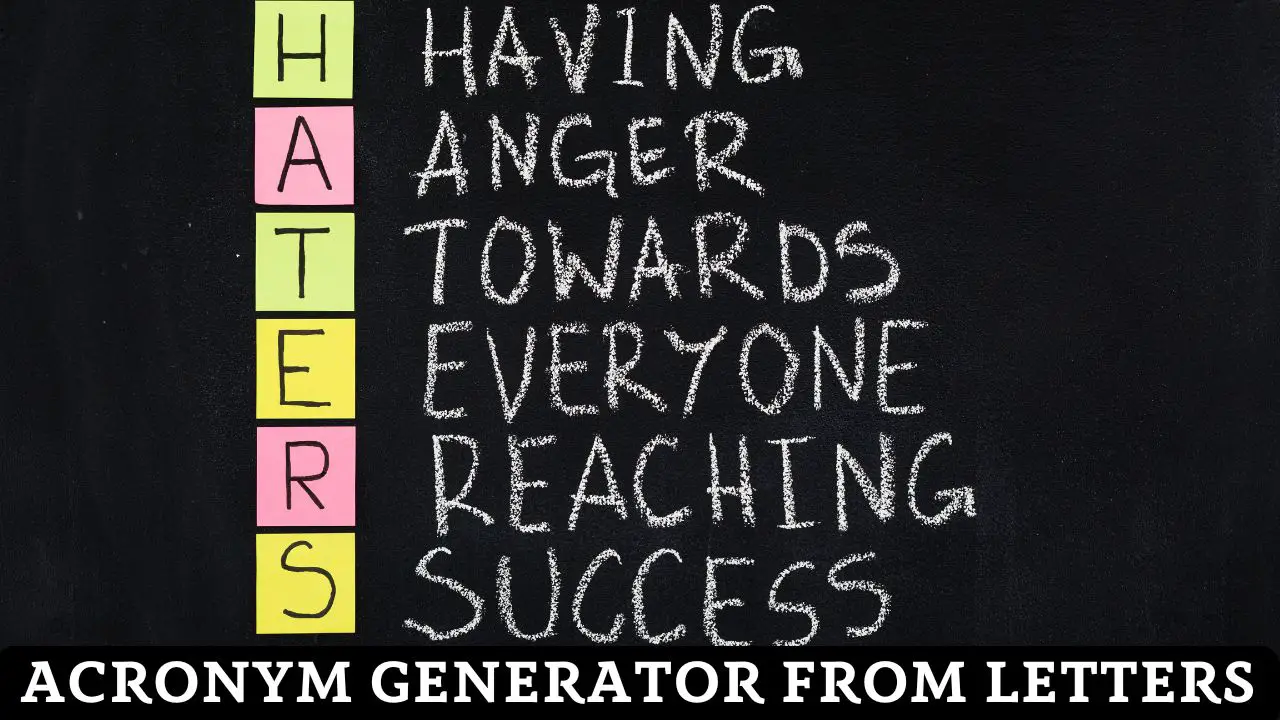 Acronym Generator from Letters