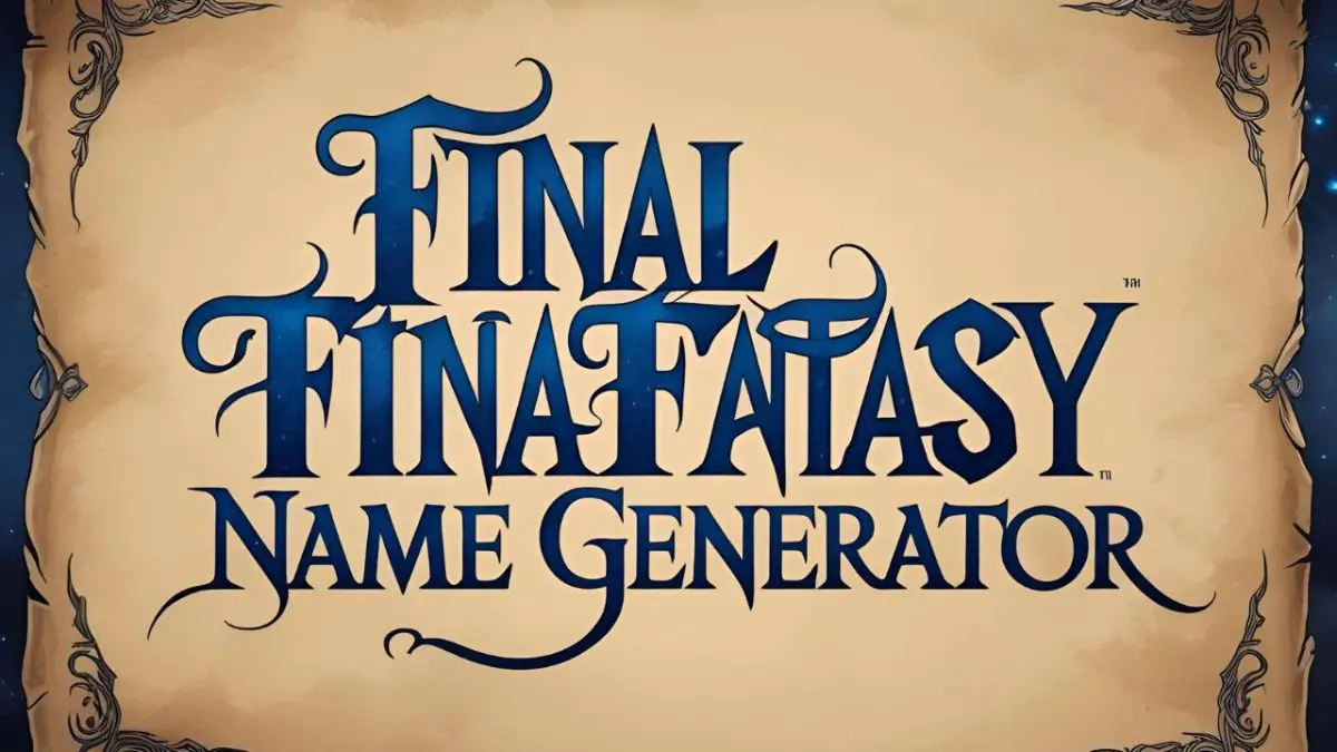 Final Fantasy Name Generator