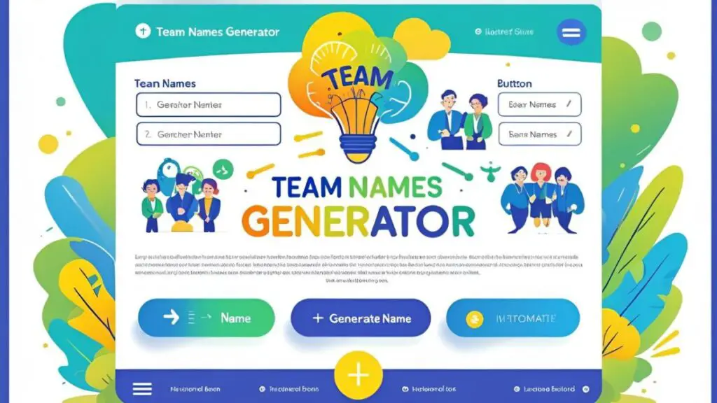 Team name generator using keywords