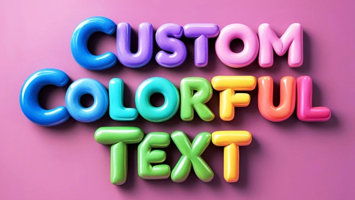 Custom Colorful Text