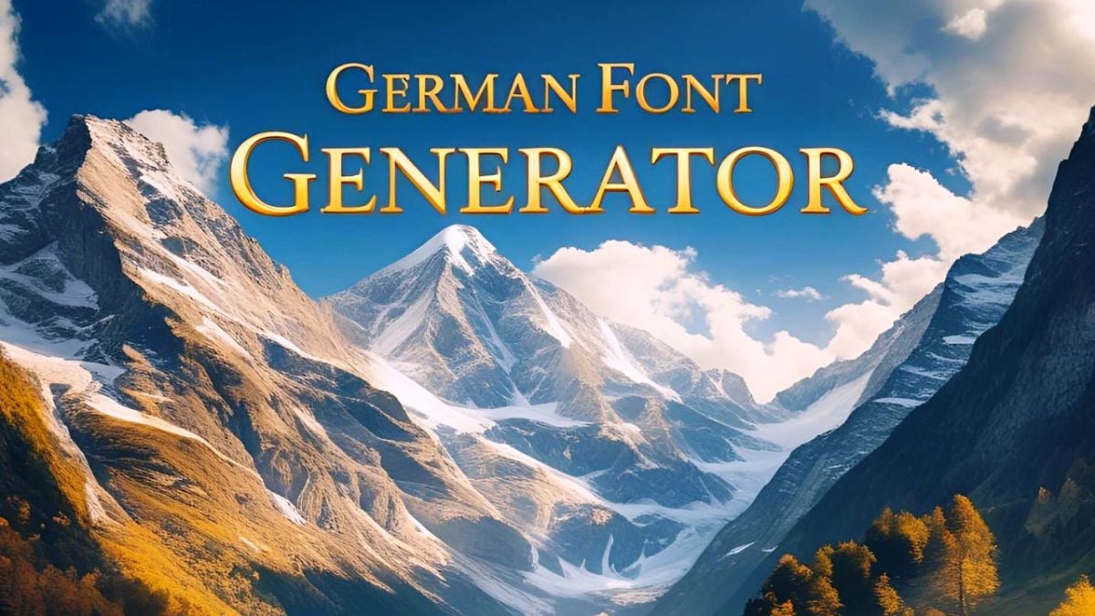 German Font Generator