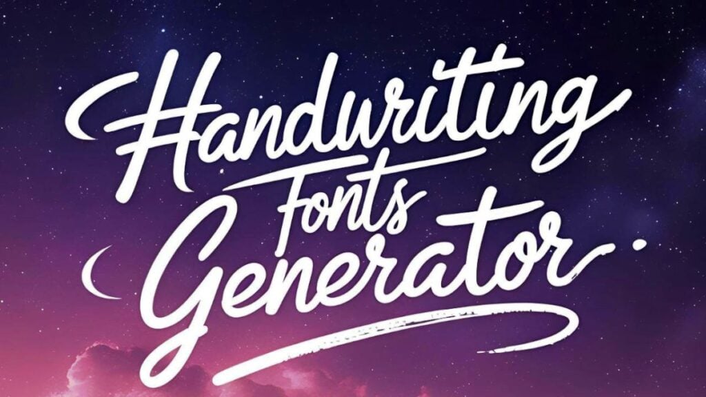 Handwriting Fonts Generator