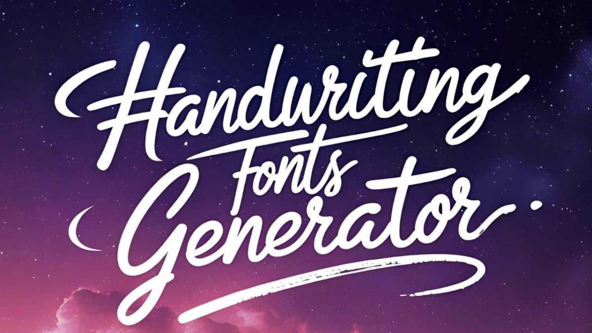 Handwriting Fonts Generator