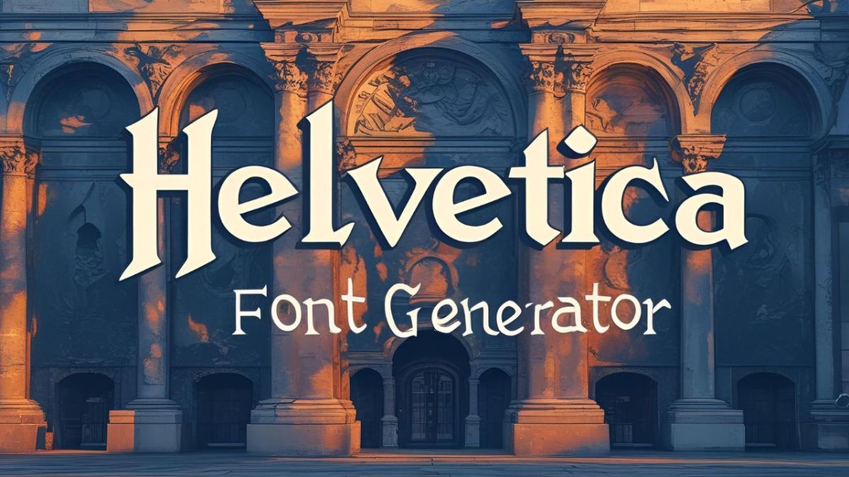 Helvetica Font Generator