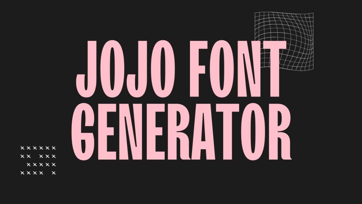 Jojo Font Generator