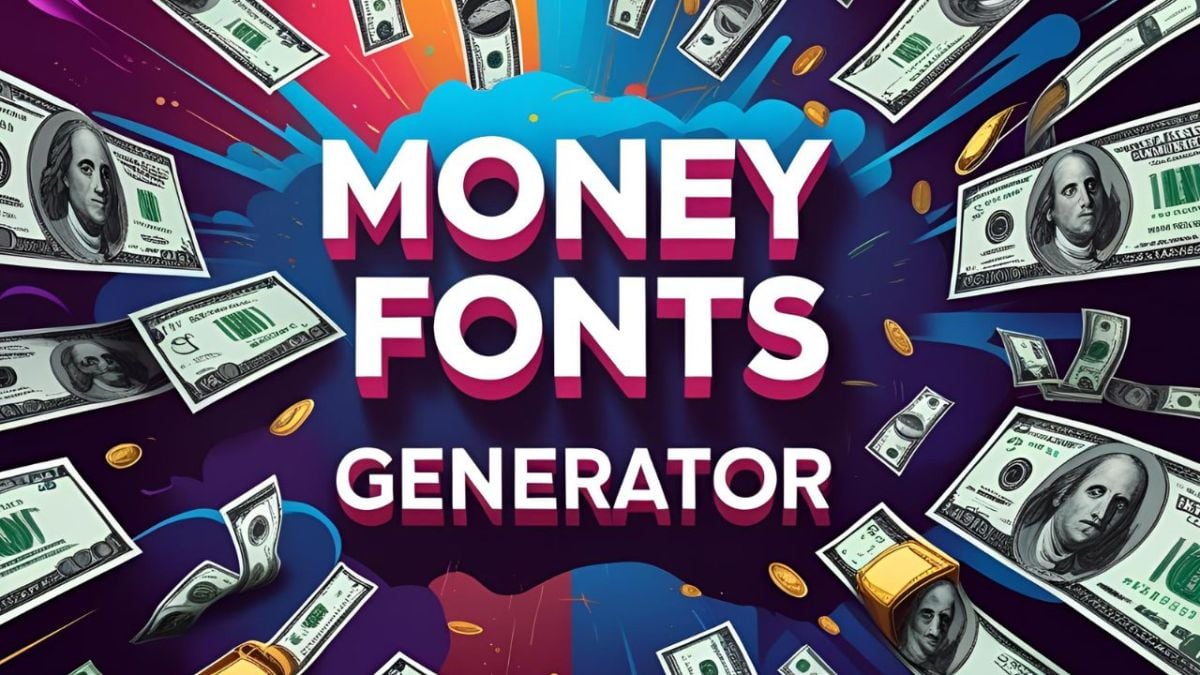 Money Fonts Generator