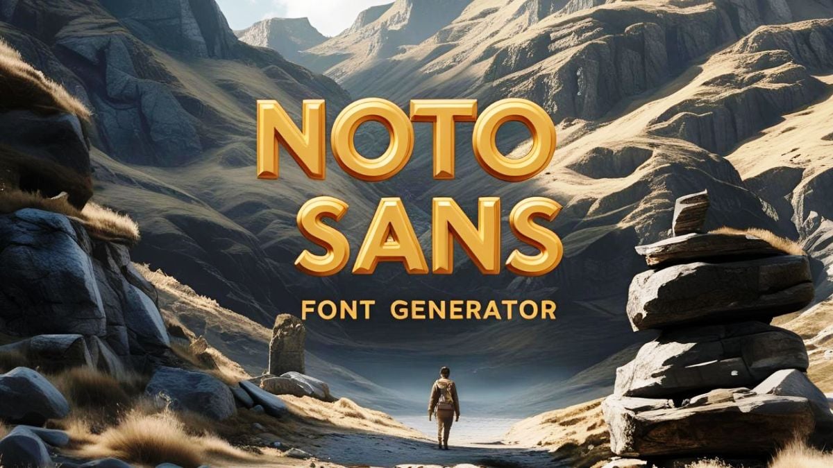Noto Sans Font Generator
