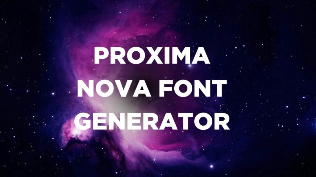 Proxima Nova Font Generator