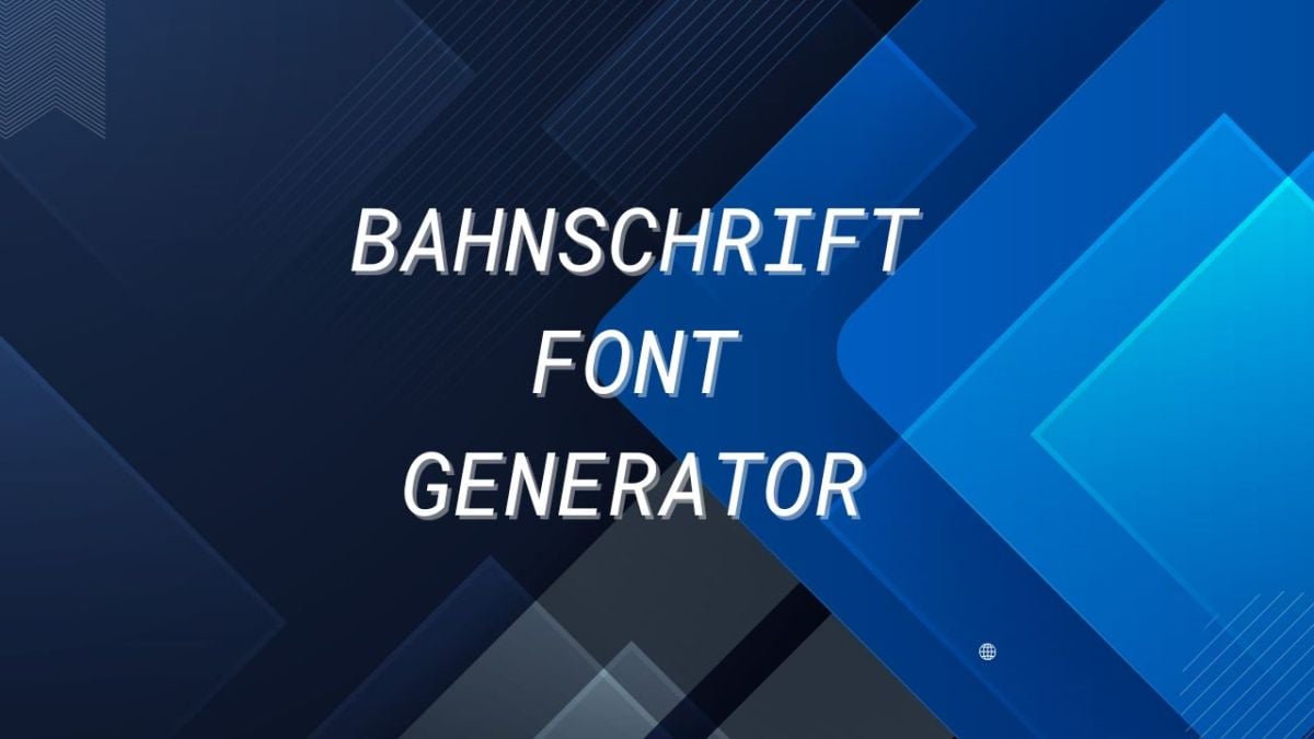 Bahnschrift Font Generator