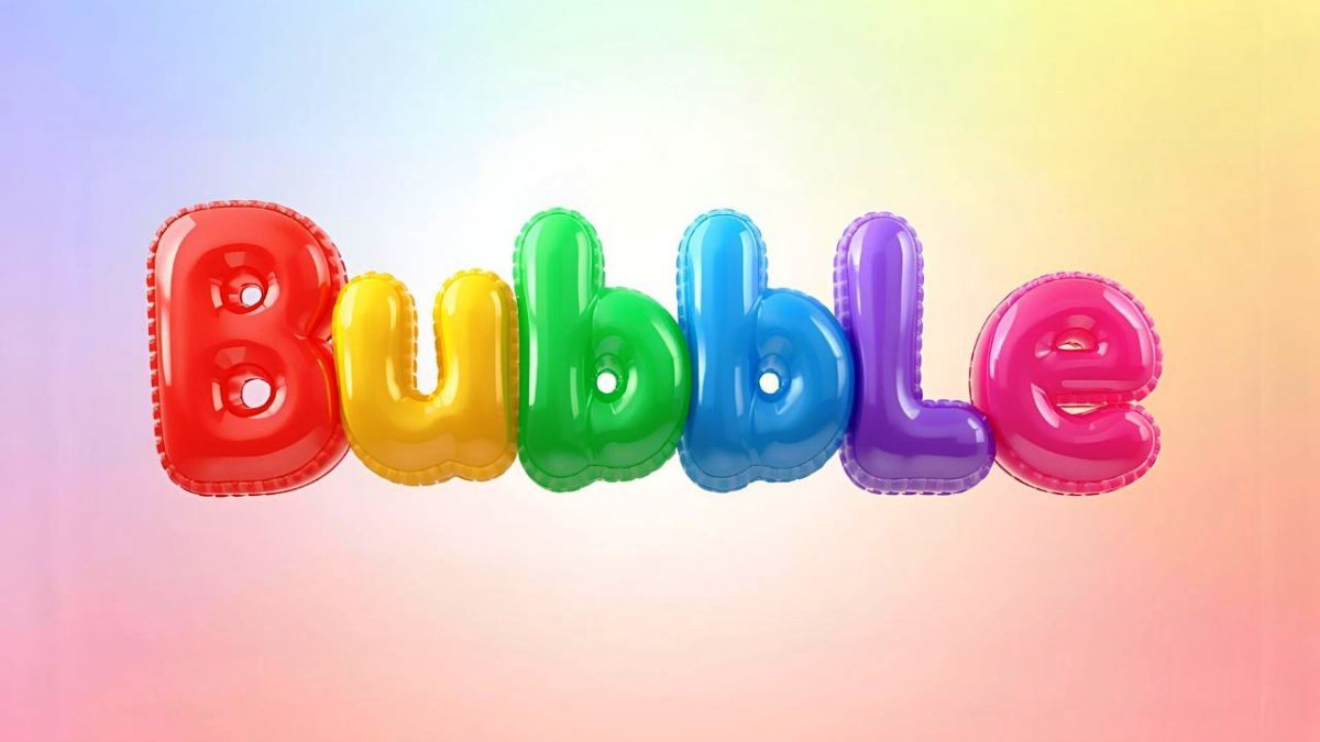 Bubble text font