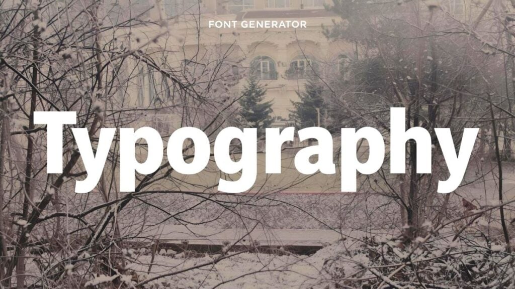 Typography Font Generator