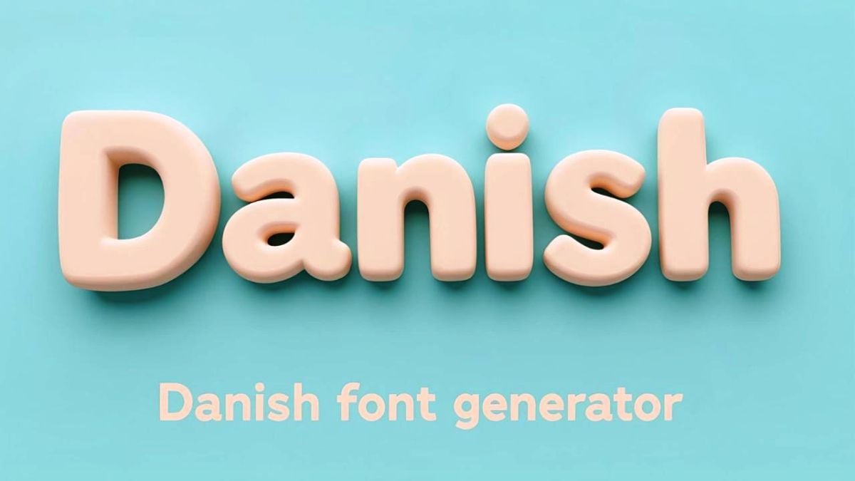 Danish Font Generator