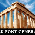 Greek Font Generator