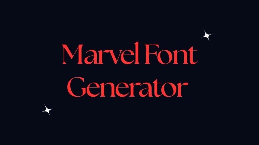 Marvel Font Generator (Free Download)