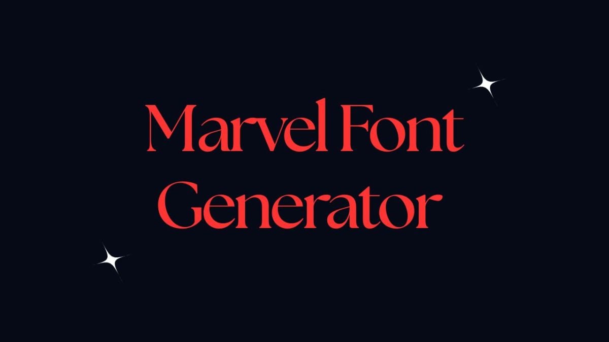 Marvel Font Generator (Free Download)