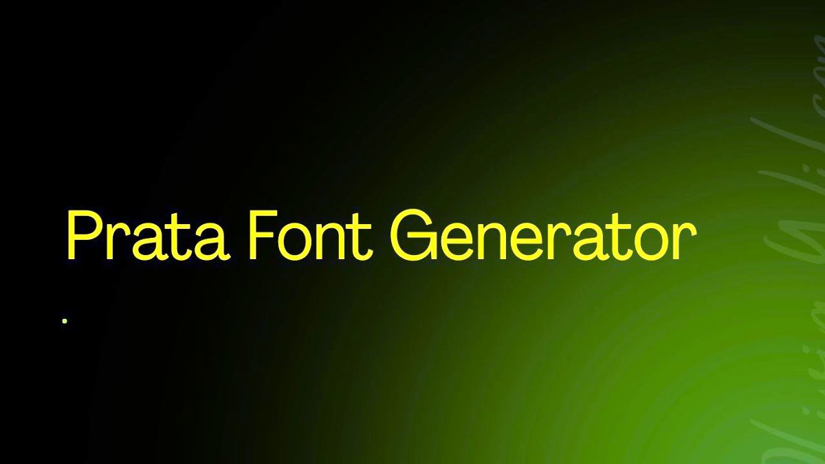 Prata Font Generator (Free Download)