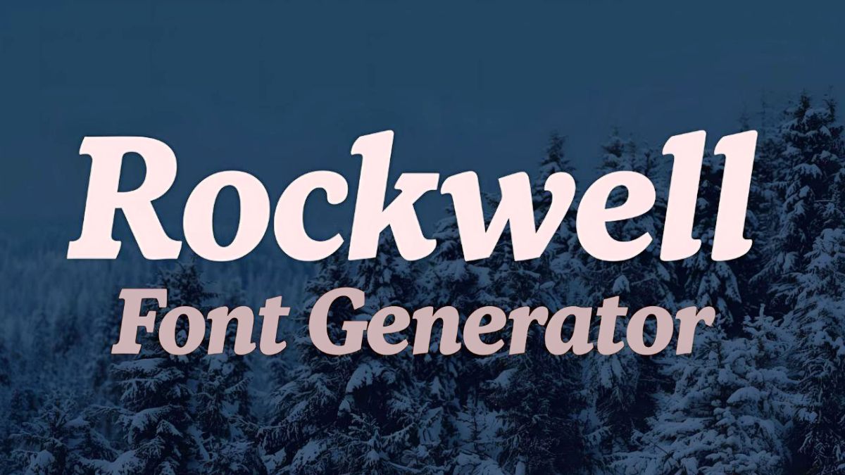 Rockwell Font Generator