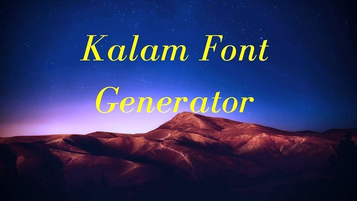 Kalam Font Generator