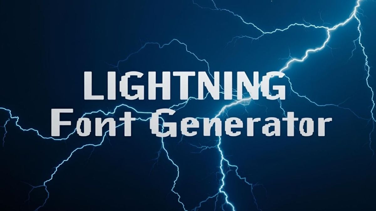 Lightning Font Generator