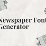 Newspaper Font Generator