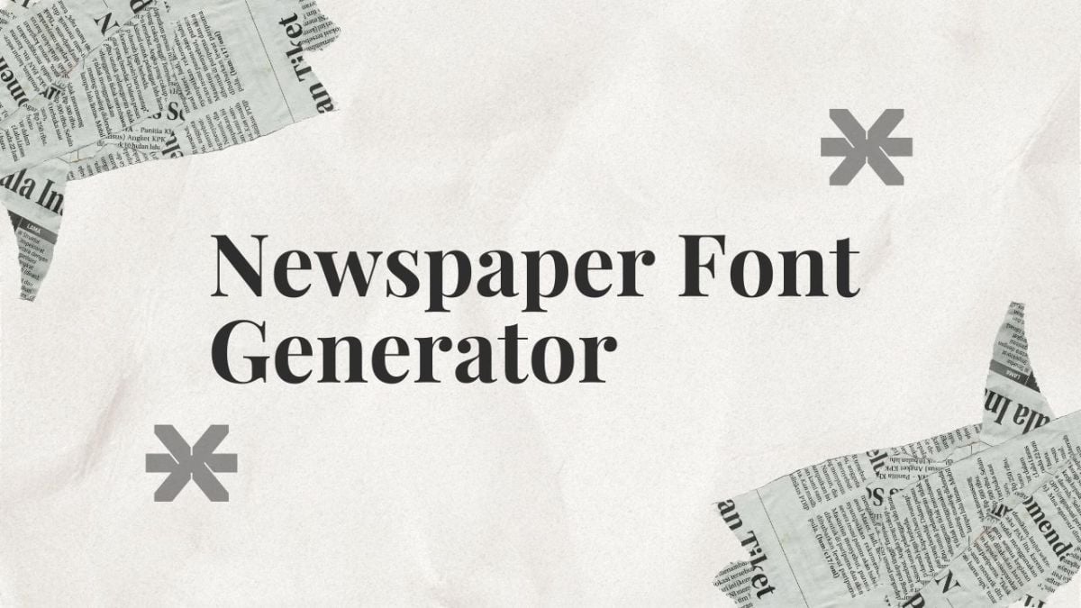 Newspaper Font Generator