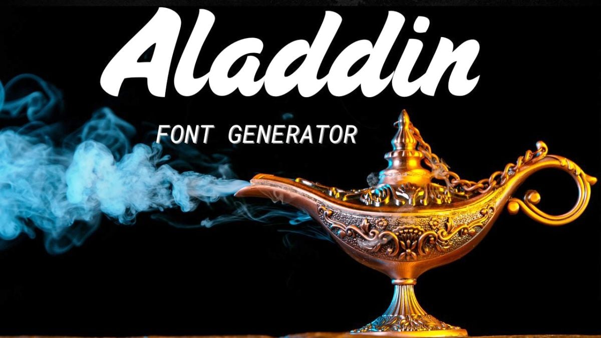 Aladdin Font Generator (Free Download)