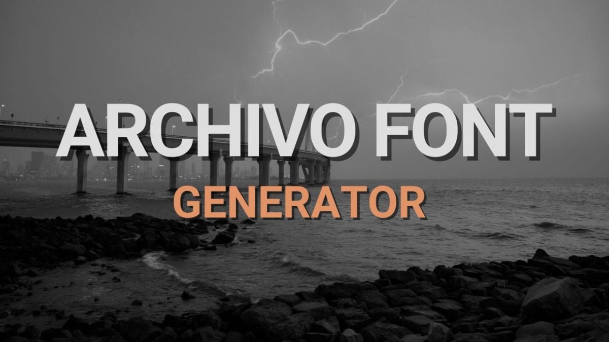 Archivo Font Generator (Free Download)