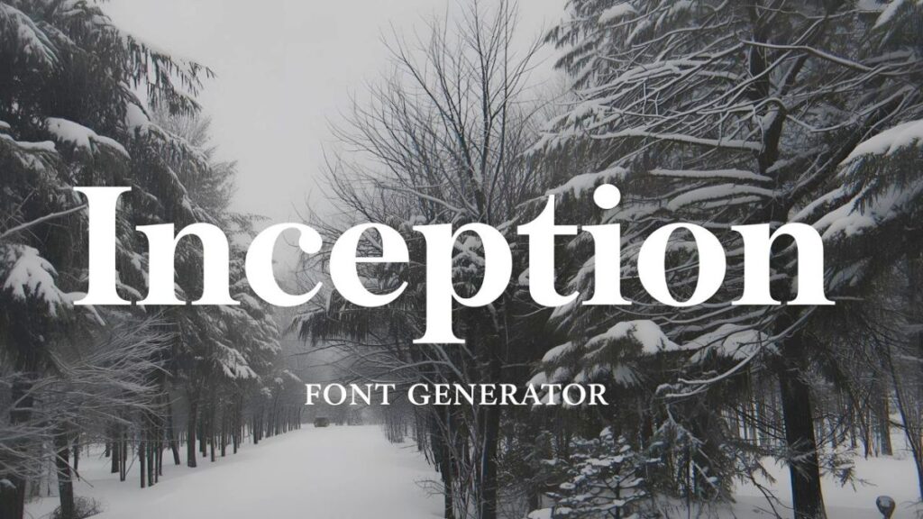 Inception Font Generator