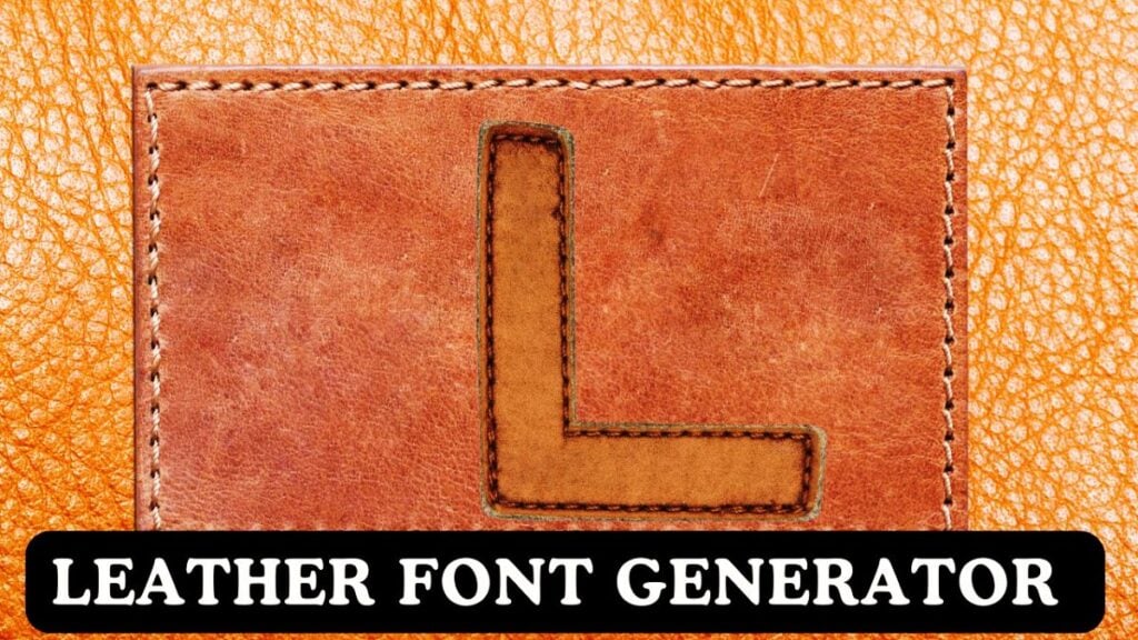 Leather Font Generator