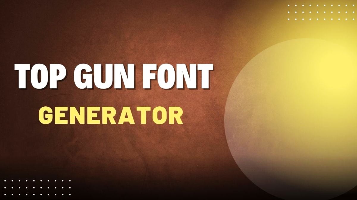 Top Gun Font Generator (Free Download)