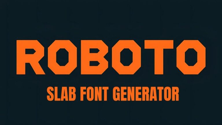 Roboto Slab Font Generator (Free Download)
