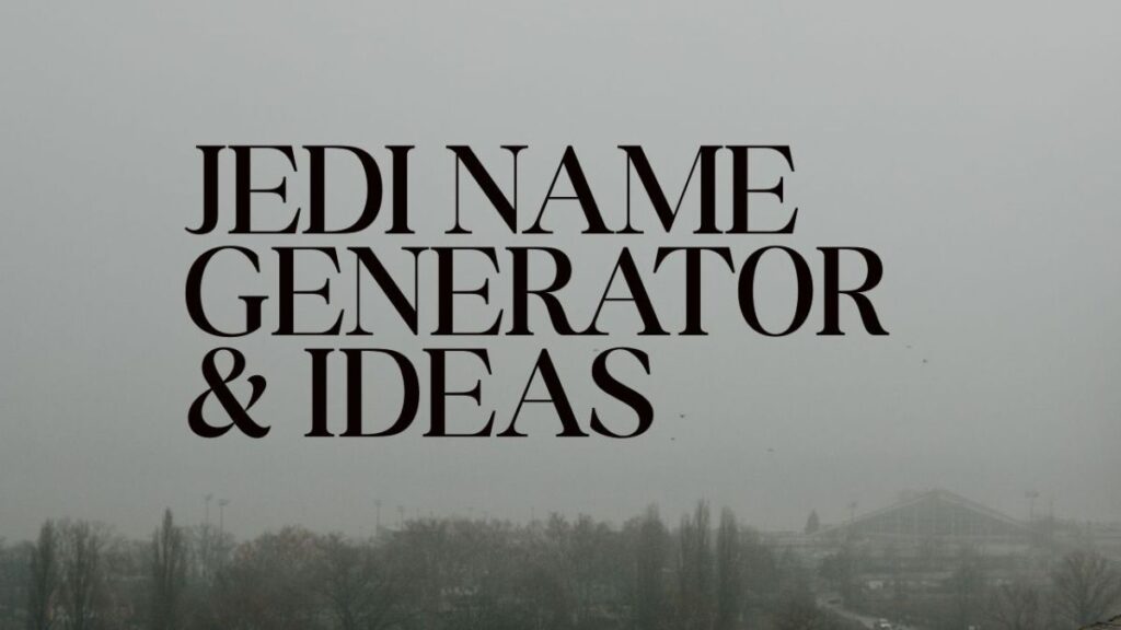 Jedi Name Generator & Ideas