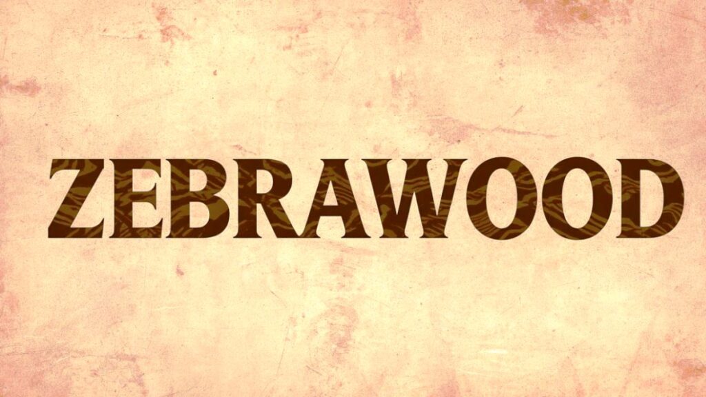 Zebrawood font