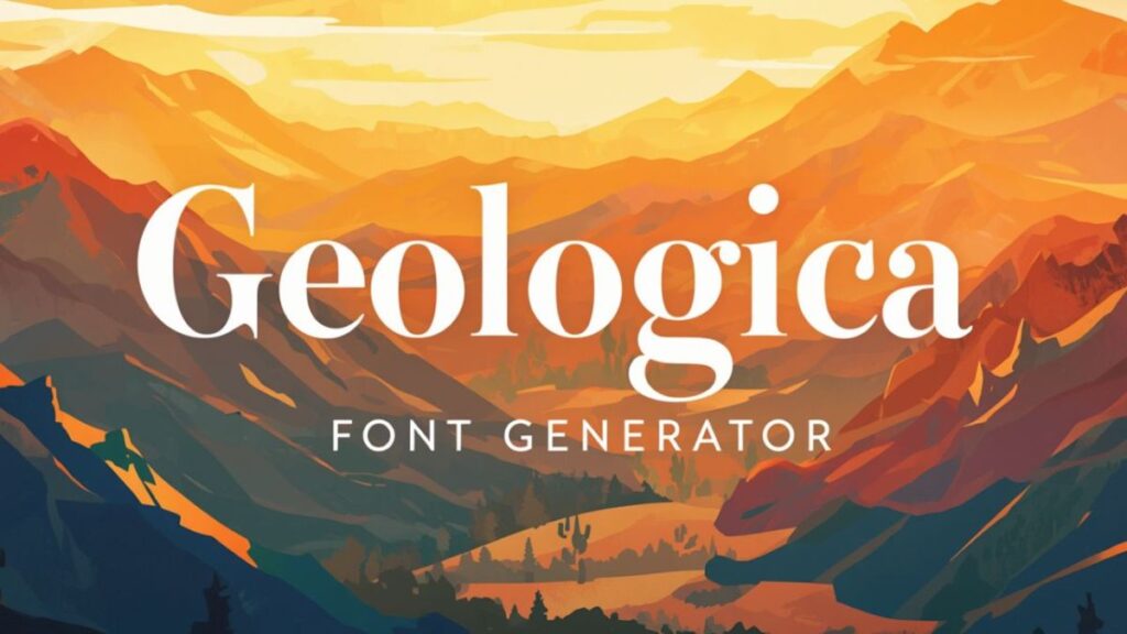 Geologica Font Generator