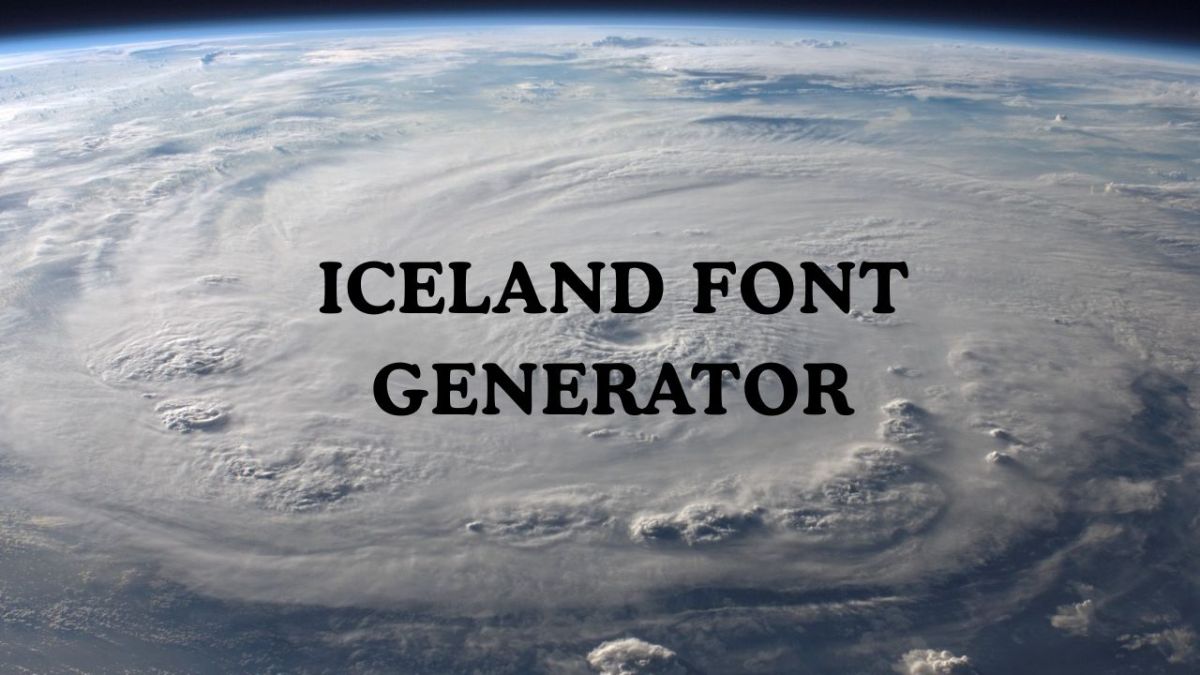 Iceland Font Generator